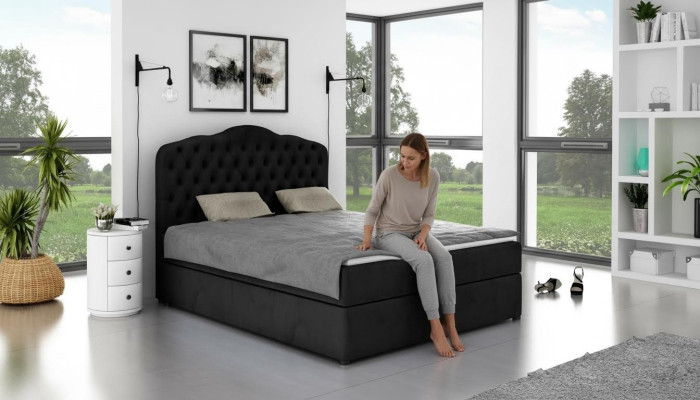 Designer Bett Chesterfield Hotel Betten Doppel Schlaf Zimmer Luxus