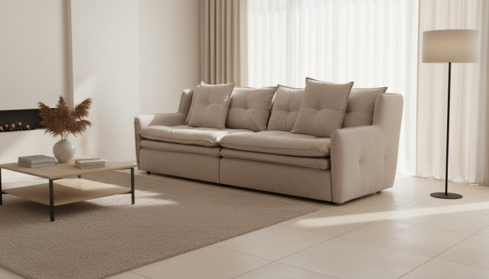 Lümmel Sofa 4 Sitzer Stoffsofas Luxus Couch Couchen big Polster 265cm