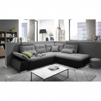 Ecksofa L-Form Sofa Couch Design Polster Modern Leder Textil Bettfunktion