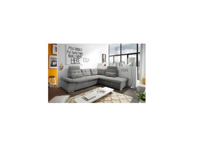 Design Ecksofa L-Form Sofa Couch Bettfunktion Polster Schlafsofa Textil