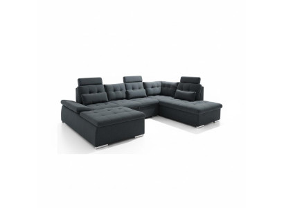 Ecksofa UForm Sofa Wohnlandschaft Garnitur Polster Bettfunktion Schlafsofa