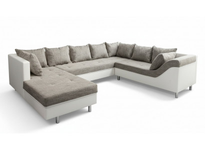 Design Ecksofa Uform Modern Sofas Couch Wohnlandschaft Schlaf Bett