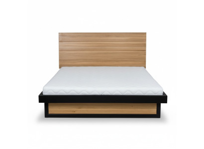 Loft Betten Holzbett Lattenrost Doppelbett Eiche Bett Ehebett Massive Holz Möbel