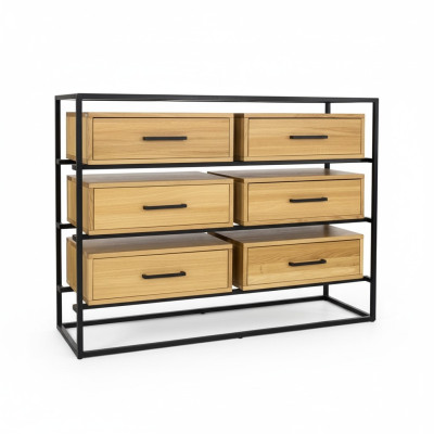 Design Commode Armoires Étagère Authentique Bois Side Low Board