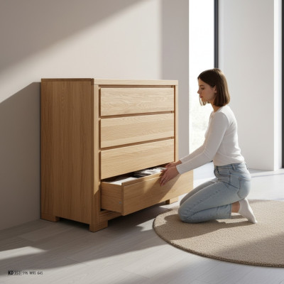 Holz Design Kommoden Kommode Schrank Hochschrank Anrichte Schubladen Schränke