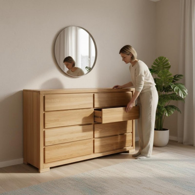 Design Commode Armoires Commodes Étagère Authentique Bois Side Low Board Armoire