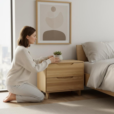 Nachttisch Nachtschrank Kommode Vollholz Möbel Holz Möbel Handarbeit Konsole