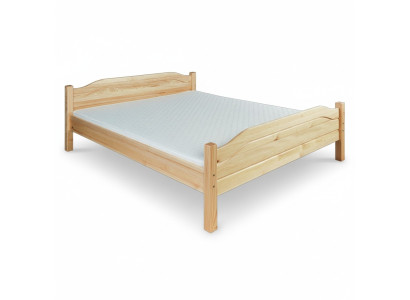 Holzbett Echtes Holz Doppelbett Schlafzimmer Hotel 180x200 Stil Massive Möbel