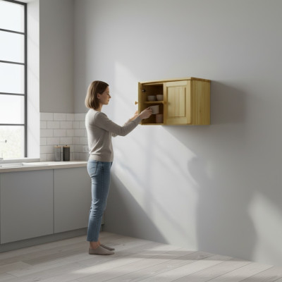 Kiefer Aufsatz Kleiderschrank handgefertigter Holzverlängerung Holz Echtholz