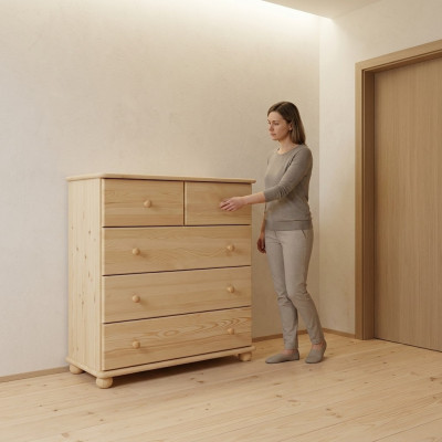 Massive Kommode Sideboard Schrank Kommoden Echtholz Schränke 100cm Anrichte Neu