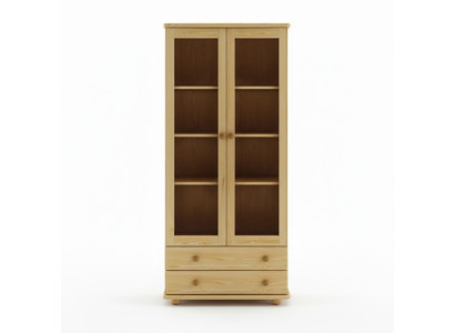 Vitrine Wohnzimmer Anrichte Massive Holz Vitrinen Glas Schrank Echtholz