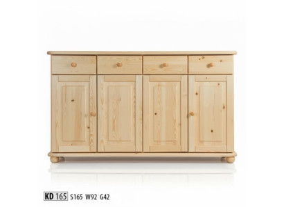 Kommode 165cm Sideboard Schrank Anrichte holz Schrank Möbel Kommoden Massivholz