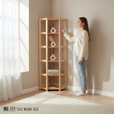Regal Bücherregal neu Kiefer massiv natur Handarbeit Eckregal Regale Büro Neu