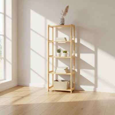 Holz Regal Bücherregal Wandregal Aktenregal Schrank Büro Standregal Vollholz Neu
