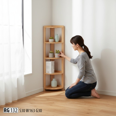 Eckregal Bücherregal Wohnzimmer Wand Regal Echtes Holz Regale Eckregale Büro Neu
