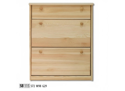 Schuhtruhe aus echtem Holz handgefertigte Schuhkipper Schuhtruhe aus 3 Schubladen