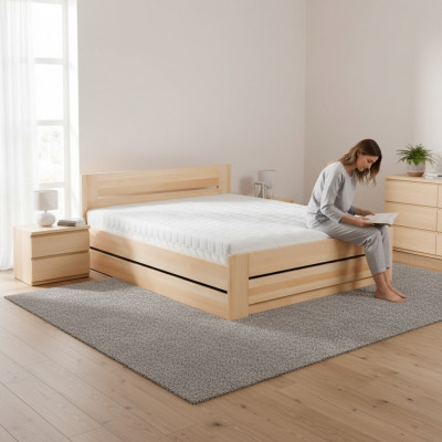 Bett 180x200cm Massive Holz Betten Doppelbett Ehebett Schlafzimmer Möbel Neu