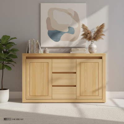 Anrichte Kommode Massivholz Schrank Schränke Echtes Holz Eiche 140x90cm Kommoden