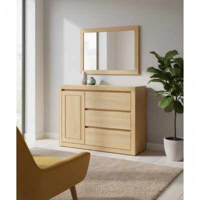 Landhaus Kommode Massivholz Schrank Schränke Echtes Holz Eiche 140x90cm Kommoden