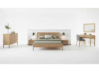 Schlafzimmer Holzbett Echtes Holz Betten Hotel 180x200 Stil Massive Möbel