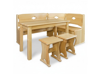 Eckbank Holzbank massive Holz Bänke Küche Essbereich Ecksitz Möbel Echtholz