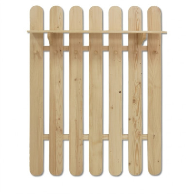 Kleiderschrank Wandgarderobe aus massivem Kiefernholz Kleiderschrank mit 7 Haken