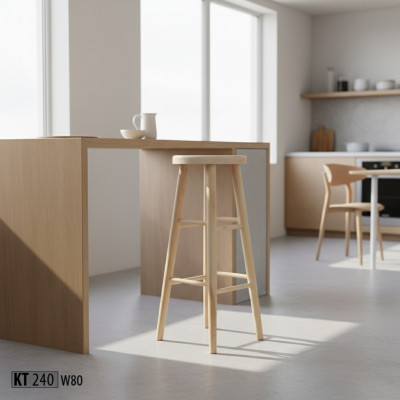 Rund Sitzhocker Holzhocker Massivholz Hocker Fußhocker Stühl Barhocker