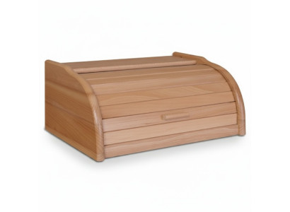Buche Brotkasten 40 cm Brotbox Rollokasten Brot Rollklappe Echtes Holz Schatulle
