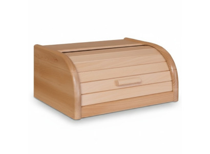 Buche Brotkasten 32 cm Holz Brotbox Rollokasten Brot Rollklappe Echtes Holz Neu