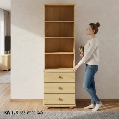 Massive Vitrine Echte Handarbeit Vollholz Schrank Holz Schränke Vitrinen Regal