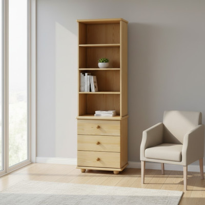 Massive Vitrine Echte Handarbeit Vollholz Schrank Holz Schränke Vitrinen Regal