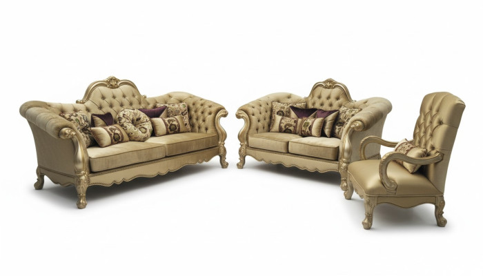 Luxus Sofagarnitur 3+2+1 Sitzer Set Sofa Polster Couchen Couch