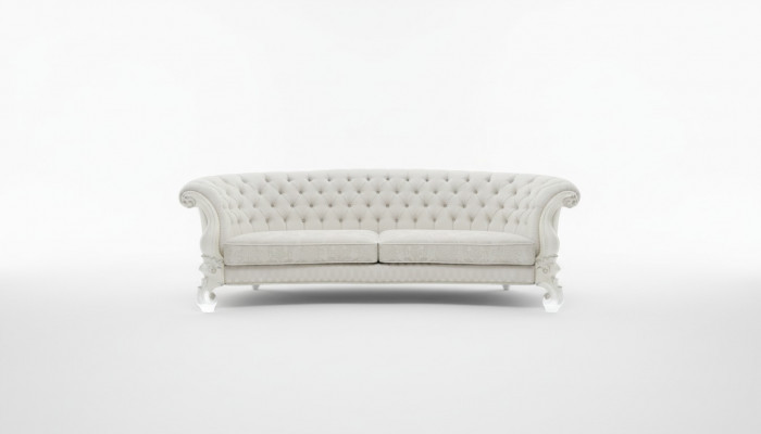 Sofa 4 Sitzer Couch design Polster Chesterfield Sitz Garnitur Leder Textil 