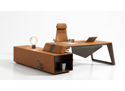 Designer Büro Arbeit Zimmer Set Sessel Eckschreibtisch Komplett Set