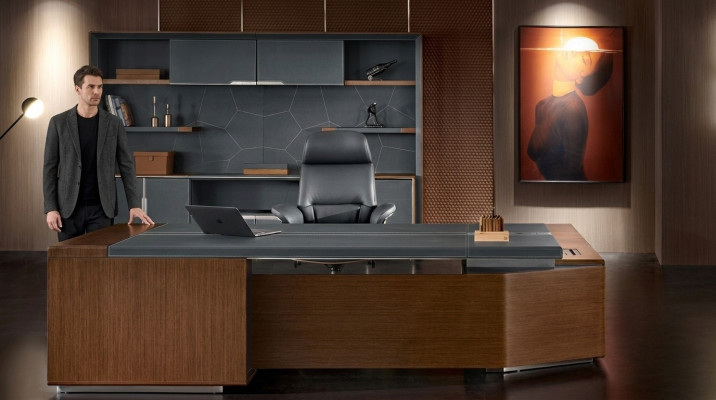 Design Büro Tisch Schreibtisch Sessel Einrichtung Ecktisch mit Stuhl 2tlg. Neu