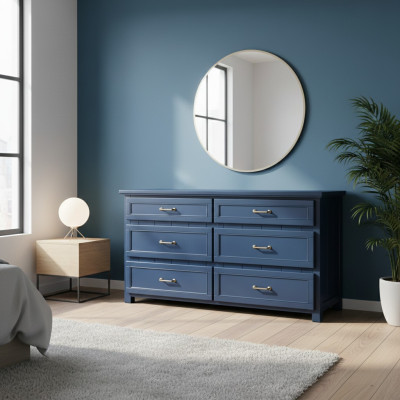 Designer Kommode Side Low Board Schlafzimmer Holz Luxus Schrank Regal