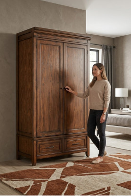 Kleiderschrank Holz Schrank Landhaus Schränke Möbel Schlafzimmer