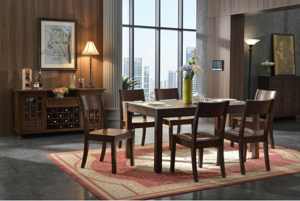 Esstisch 6x Stühle Weinschrank 8tlg. Esszimmer Set Gruppe Garnitur Tisch