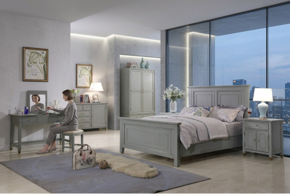 Bett Betten Schlaf Zimmer Doppel Holz Neu Landhaus Design Luxus Hotel