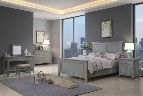 Bett Betten Schlaf Zimmer Doppel Holz Neu Landhaus Design Luxus Hotel