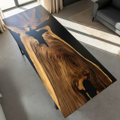Luxus Tische Esstisch River Table Massiv Tische 240x100 Flusstisch Echtes