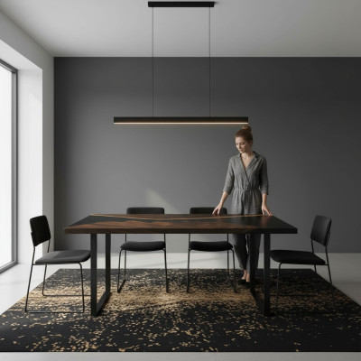 Luxus River Table Epoxidharz Esstisch Massiv Tische 150x80 cm Echtes