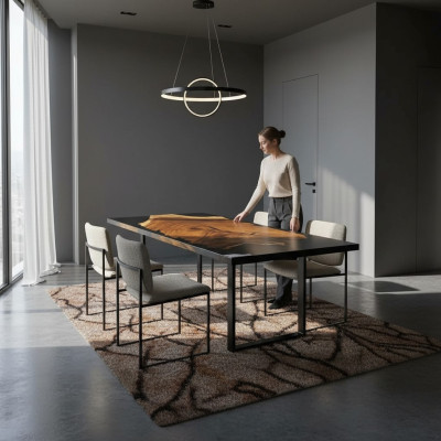 Epoxidharz Esstisch River Table Massiv Tische 160x81 Flusstisch Neu