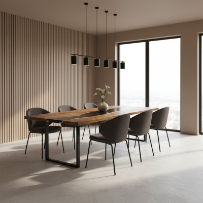 Esstisch River Table Massiv Tische 201*81 Flusstisch Echtes Holz Epoxidharz