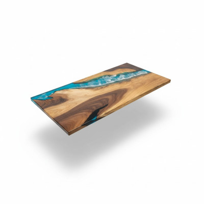 Esstisch River Table Massiv Tische 160x81 Flusstisch Meer Waterfall