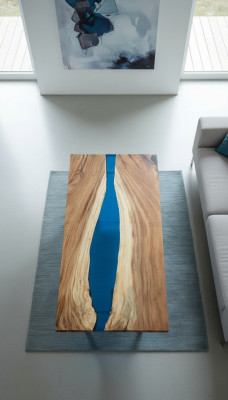 Esstisch River Table Echtes Holz Flusstisch Deko Massiv Epoxidharz Tische