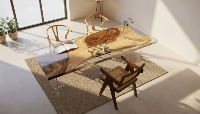 Epoxidharz Esstisch River Table Massiv Tische 200x90 Flusstisch Neu
