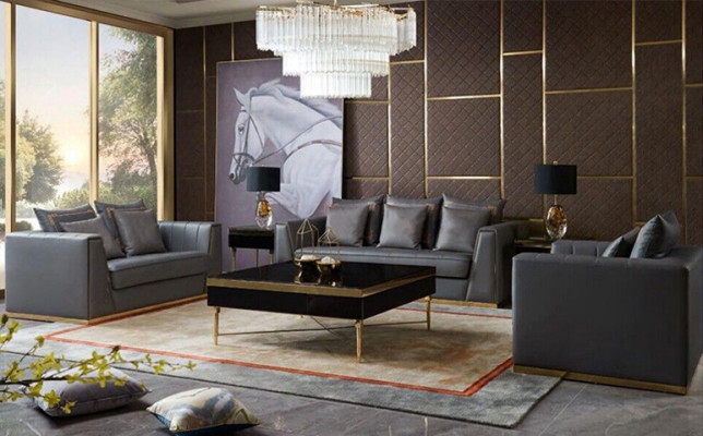 Designer Wohnzimmer Einrichtung Sessel Einsitzer Polster Sofa Couch Fernseh neu