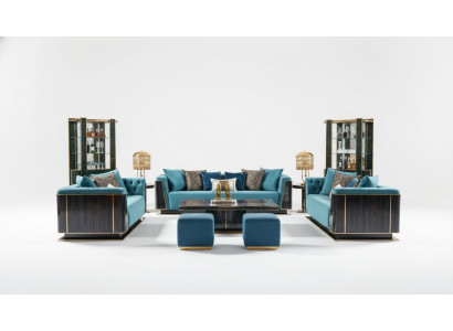Dreisitzer Couch Couch Polster Sofa 3 Sitzer Textil Couchen Stoff Luxus Möbel
