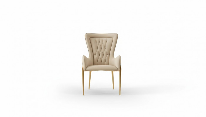 Sessel Stuhl 1x Esszimmer Lounge Sitz Polsterstuhl Luxus Leder Fernseh
